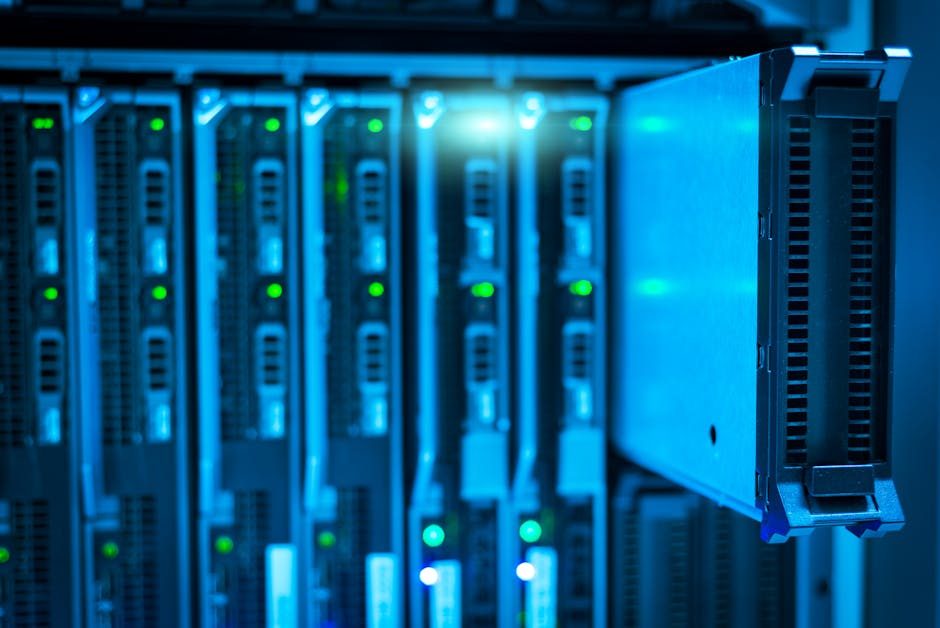 Server rack in a data centre